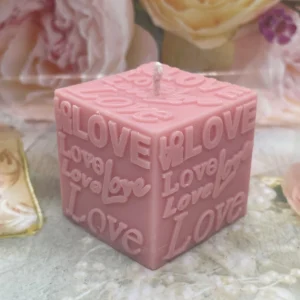 Sójová sviečka Love kocka